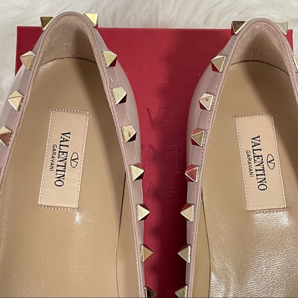 Valentino Garavani Patent Rockstud Pointed Toe Ballerina Flat size 40 - Picture 6 of 12